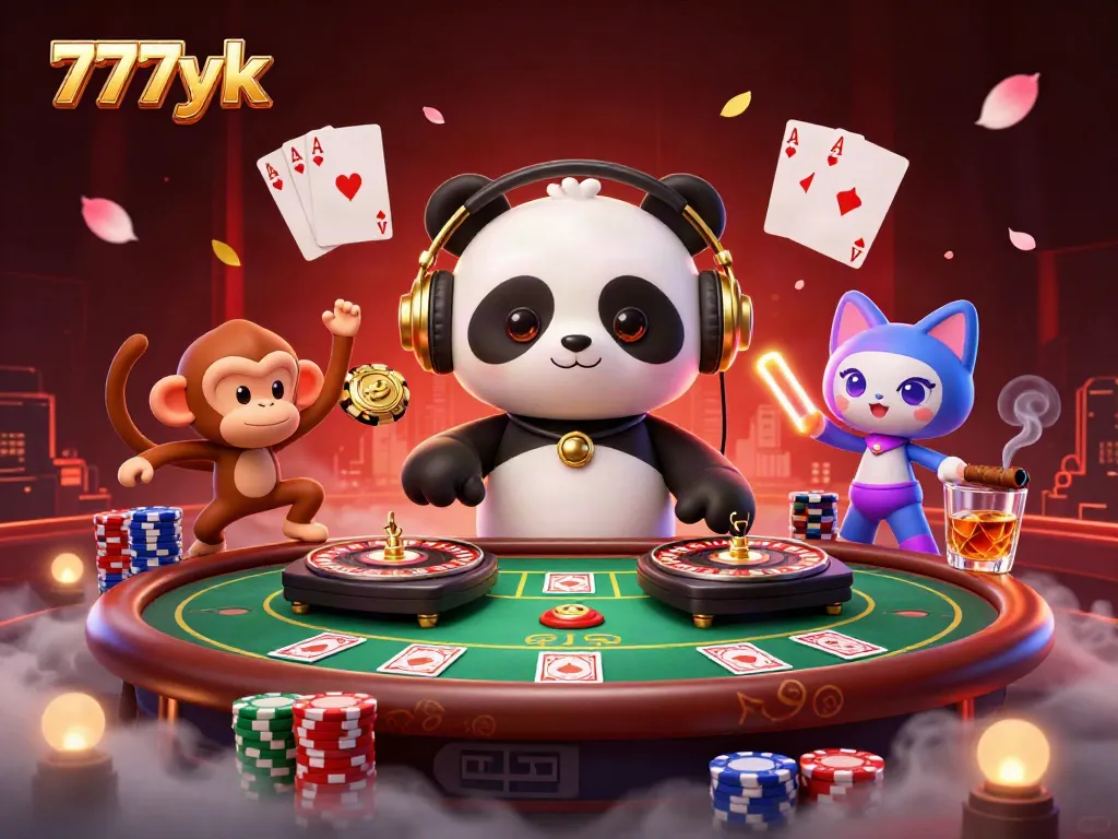 Engage in thrilling gaming experiences with 777yk, featuring vibrant characters and dynamic gambling elements.