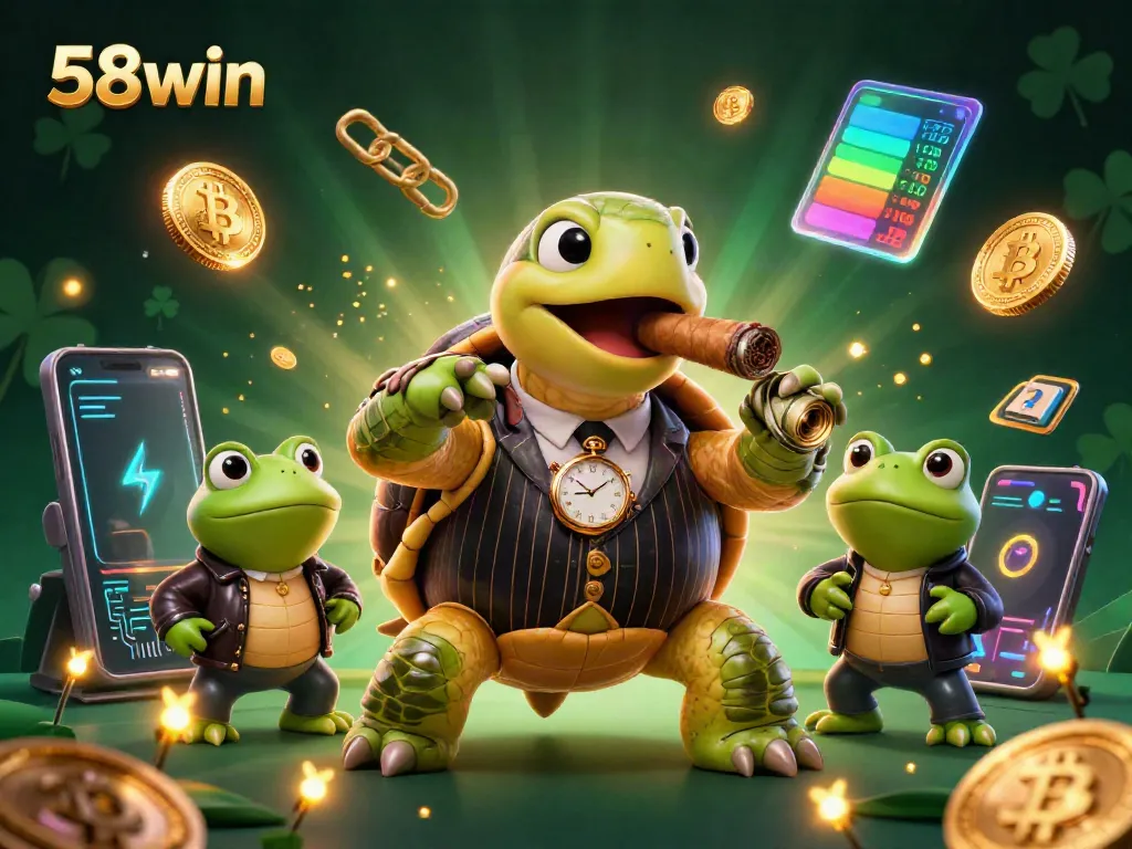 Experience exhilarating gaming thrills at 58win with colorful casino characters and engaging crypto elements.