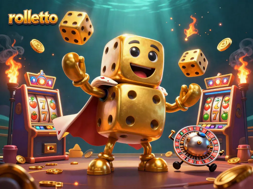 Experience high-stakes fun with rolletto where golden dice and slot machines create winning moments.