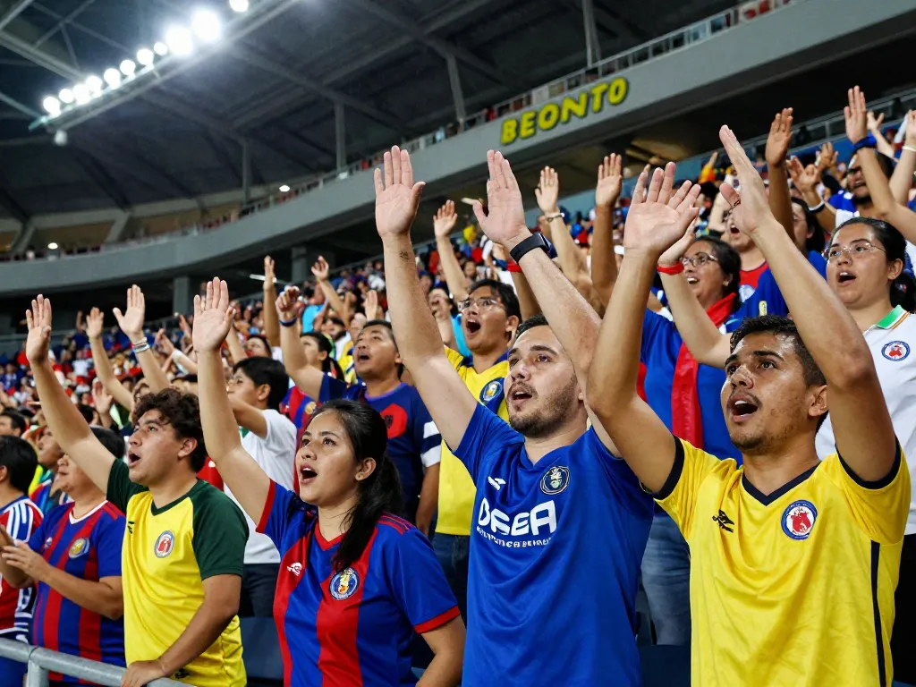 Exciting scene of fans immersed in trực tiếp bóng đá socolive, showcasing intense engagement during a live sports event.