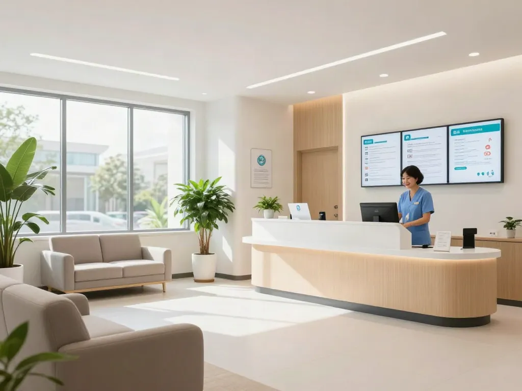 pharmacyweightloss - modern clean clinic reception area for patient care