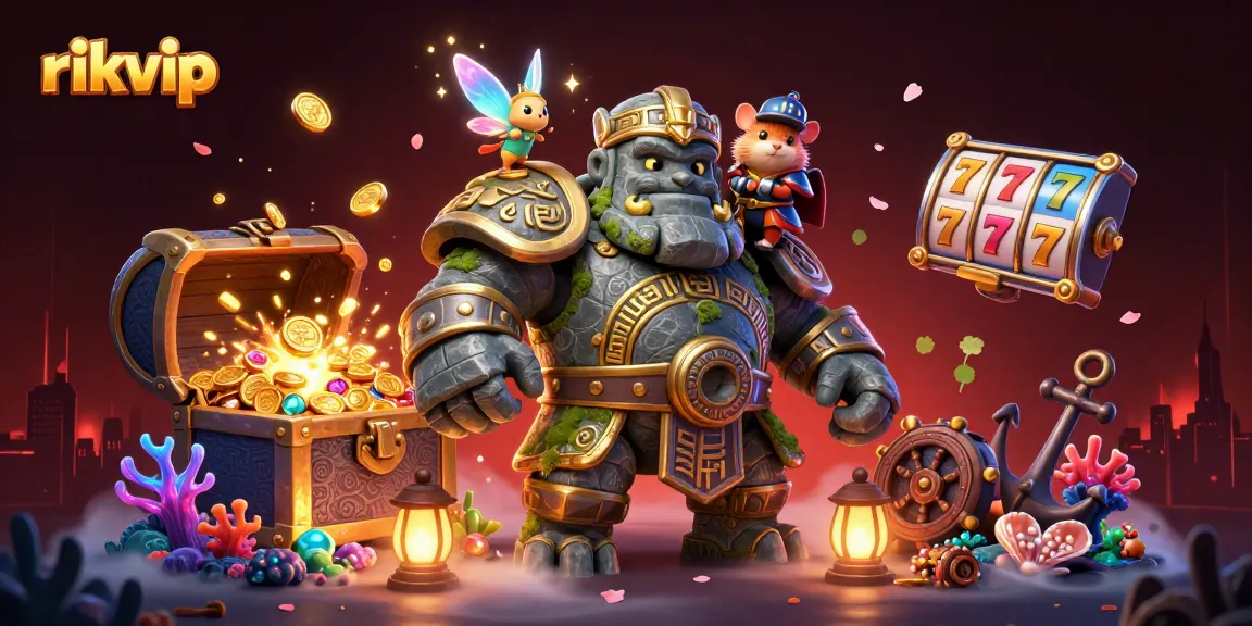 Experience thrilling jackpots with rikvip in an action-packed casino fantasy scene