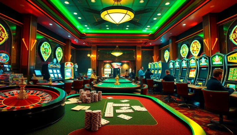 Experience the thrill of bắn cá đổi thưởng at vibrant casino tables filled with colorful poker chips and engaging gameplay.