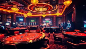 Experience thrilling gaming at https://thabetiger.com/ with vibrant casino scenes and energetic players.