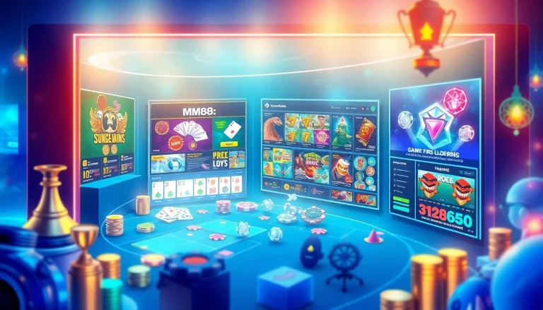 Online gaming platform interface from https://mm88.agency/ showcasing poker and slots in a vibrant layout.