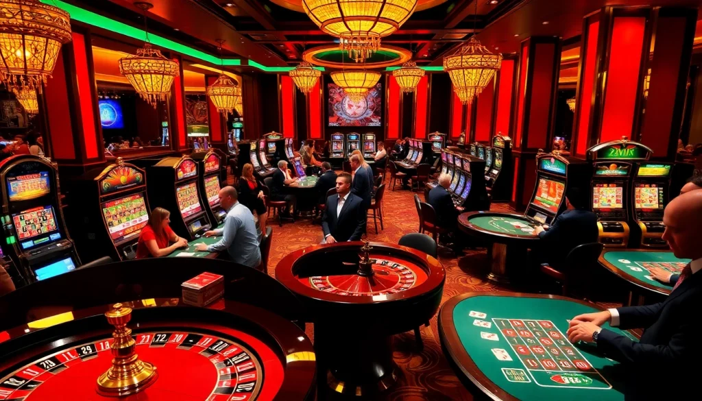 Experience thrilling games at 22VIP with roulette tables and slot machines.