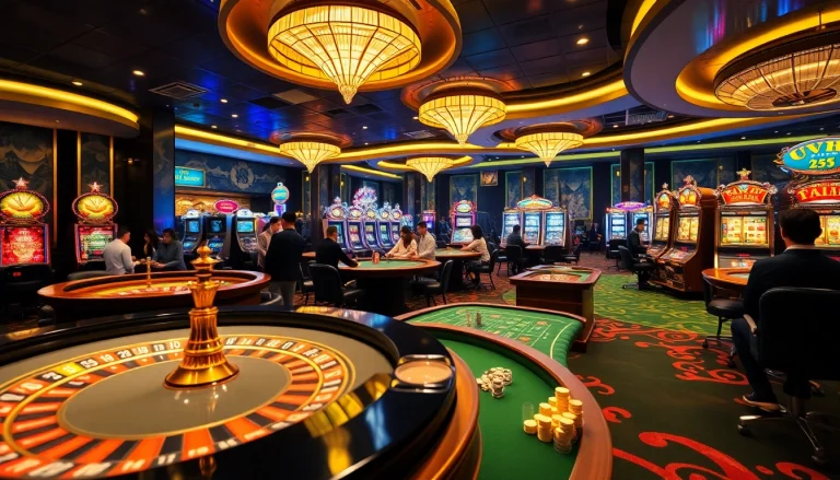 Excited players enjoying classic casino games at Vankhanhtv's vibrant online gambling environment.