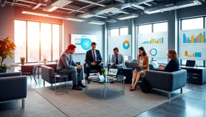 Tiger ERP software showcased in a professional office environment with diverse business team collaboration.