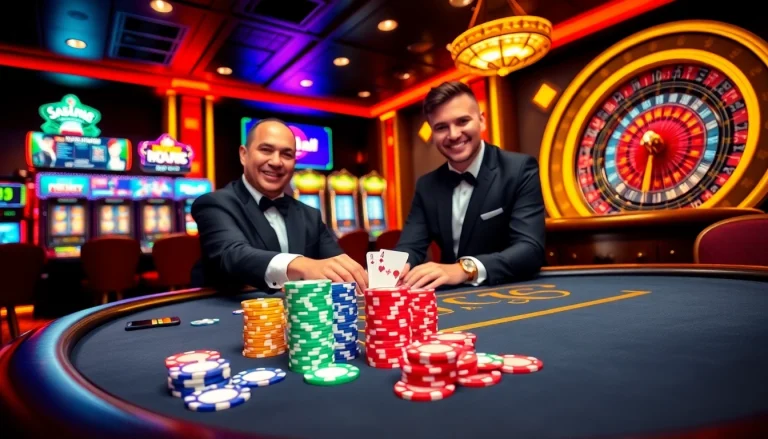 Dynamic gambling experience at xx88 with poker action and vibrant casino atmosphere.