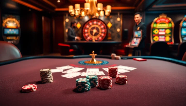 Experience high-stakes poker at https://ev882.sa.com/ with vibrant slot machines and elegant casino ambiance.