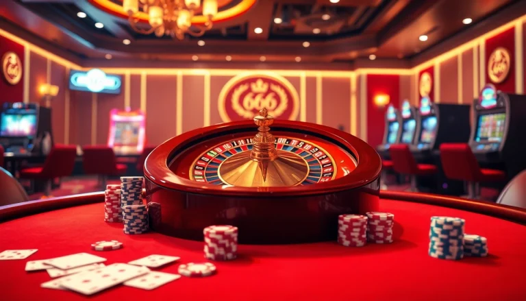 Experience thrilling gameplay at MB66.COM with exciting casino tables and vibrant roulette wheels.