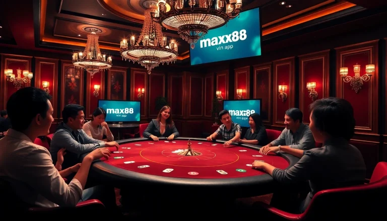 Experience the excitement of gambling with max88 vin apk at a luxurious casino table.