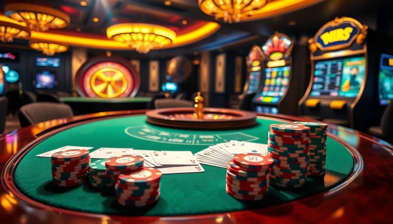 Engage with RR 88 strategy at a luxury casino table featuring poker chips and cards.