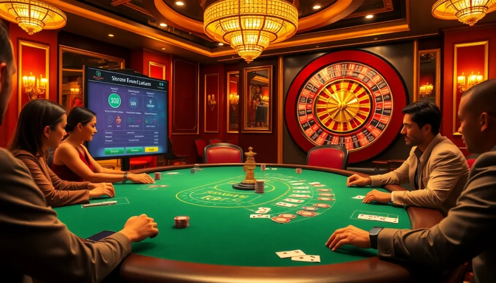Experience high-stakes poker action with 소액결제 options, featuring luxurious casino elements.