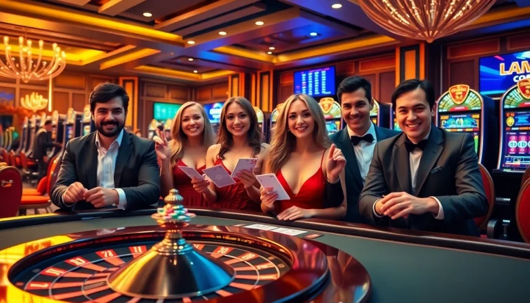 Experience thrilling bets at loto188.gb.net with vibrant casino tables and spinning roulette wheels.