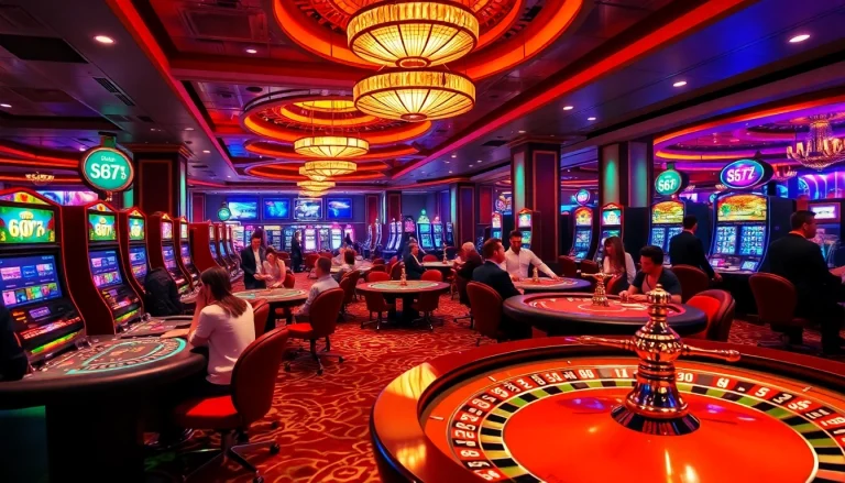 Players engaging in exciting games at a casino highlighting link 88i for an immersive experience.