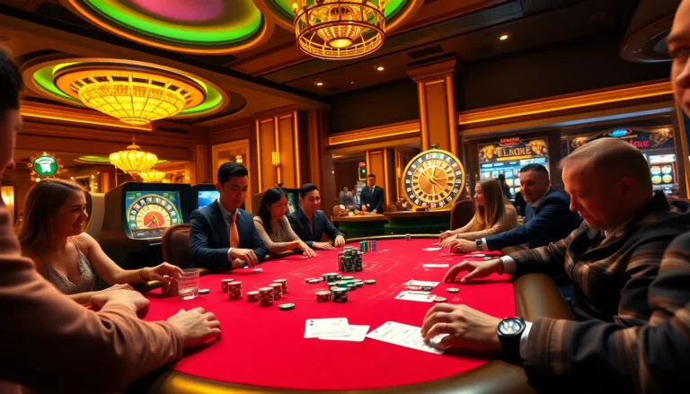 Players enjoying the thrill of high-stakes poker at https://rr88.navy/, showcasing excitement and strategy.