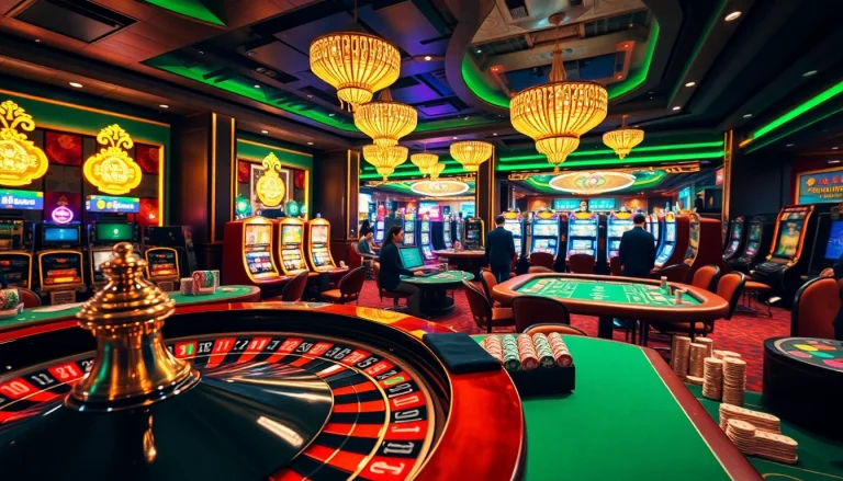 Experience thrilling action at https://five88bc.com/ with vibrant casino tables and colorful chips.