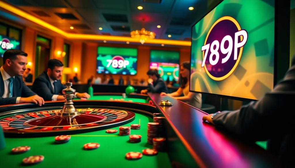 Players enjoying thrilling casino games at 789P with vibrant tables and engaging gameplay.