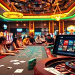 Dynamic gaming scene showcasing dn88 trang chủ with vibrant casino elements and players engaging in various games.