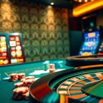 Players engaging in an exciting game at https://dabet.homes with vibrant chips and card games.