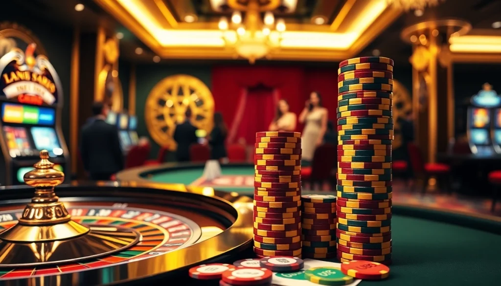 Players engage at the UU88 casino table with colorful chips and roulette wheels, highlighting excitement.