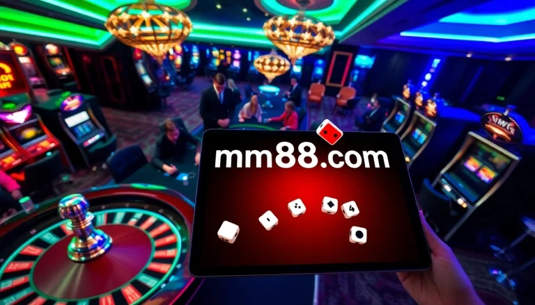 Experience the thrill of winning at mm88.com with exciting poker games and vibrant casino visuals.