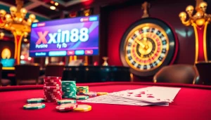Experience the thrill of gambling with Xin88 fb at a luxurious casino table.