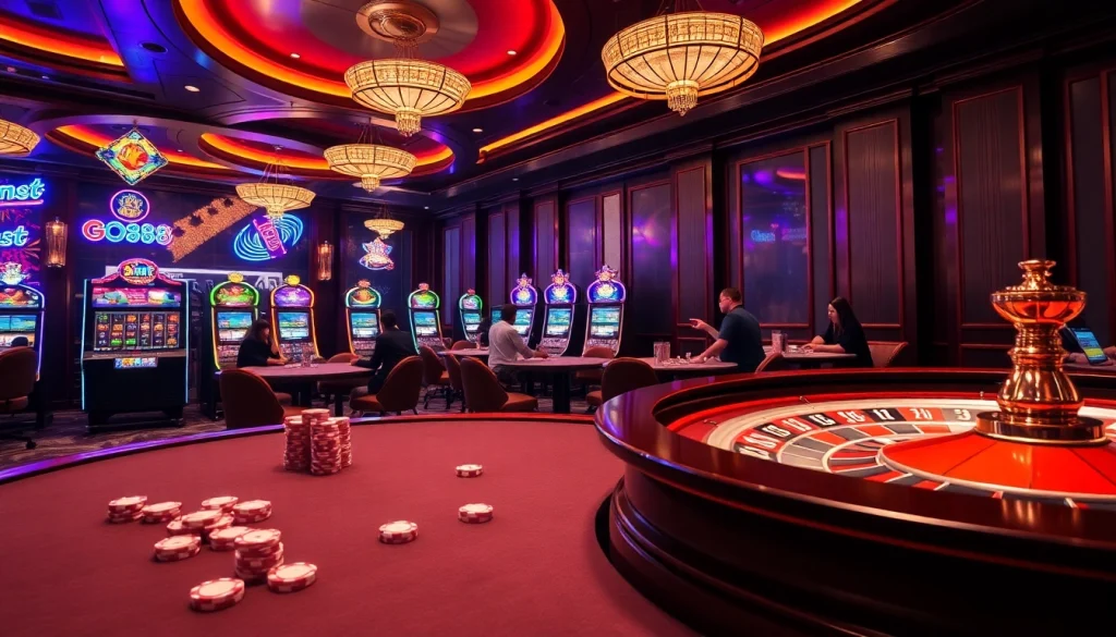 Players engage in thrilling games at GO88 while placing bets at the casino table.