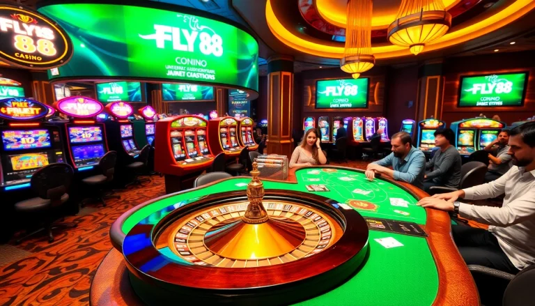 Experience the excitement of gambling at FLY 88 with vibrant casino games and engaging players.