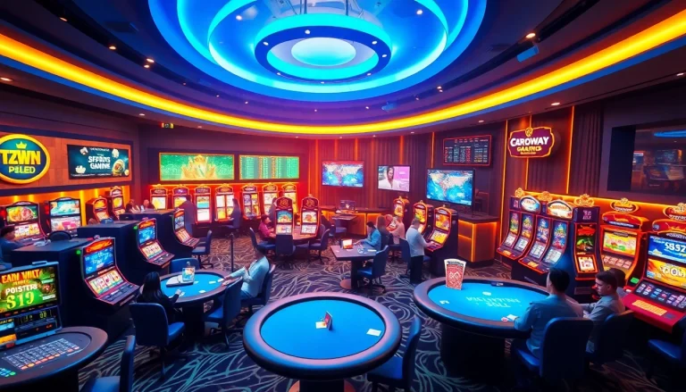 Luckywin.name immersive online casino experience featuring vibrant gaming atmosphere and engaging players.