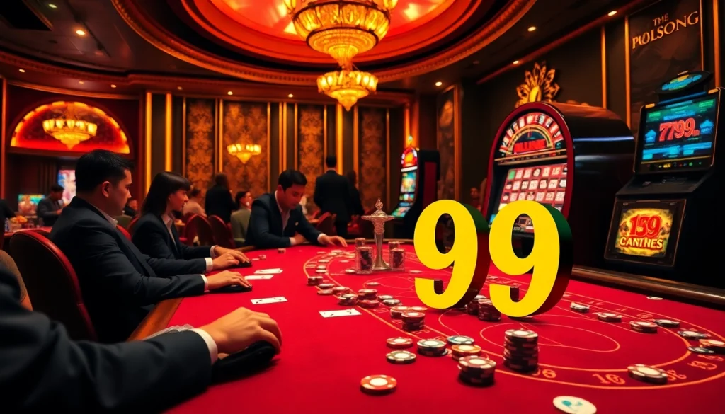 Players enjoying the thrilling games at PS 99 casino with vibrant tables and dynamic action.