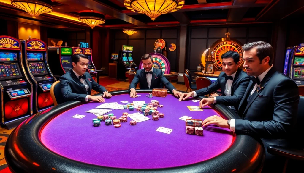 Experience the thrill of 22jl gaming with vibrant casino visuals and striking poker action.