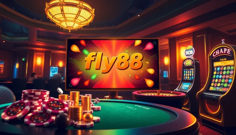 Winning at poker and slots with the fly88 code in a luxurious casino setting.