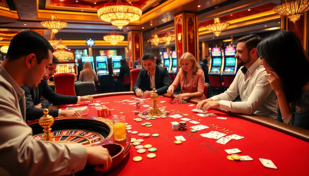 Experience the thrill of five88 at a luxurious casino table with vibrant chips and exciting gameplay.