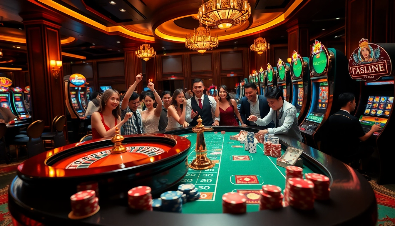 Engaging players experiencing the luxury of online gambling at https://tg88-casino.com/ with vibrant casino elements.