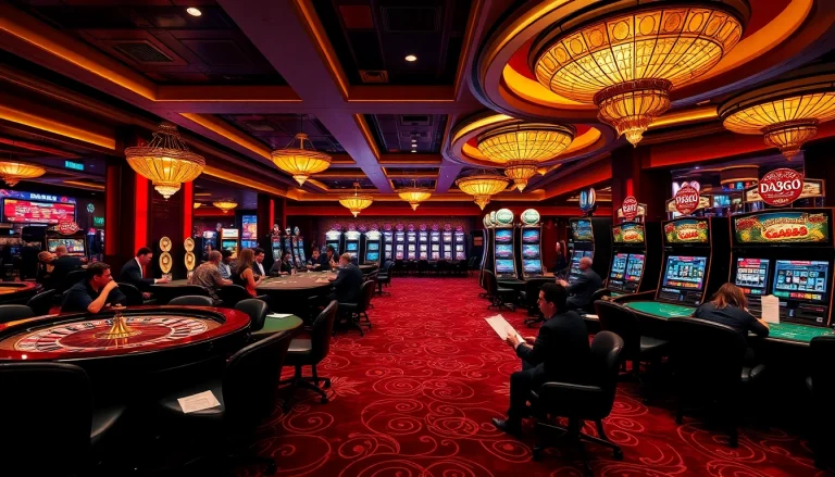 Players enjoying a high-stakes game in a luxurious casino atmosphere featuring DA88 technology.