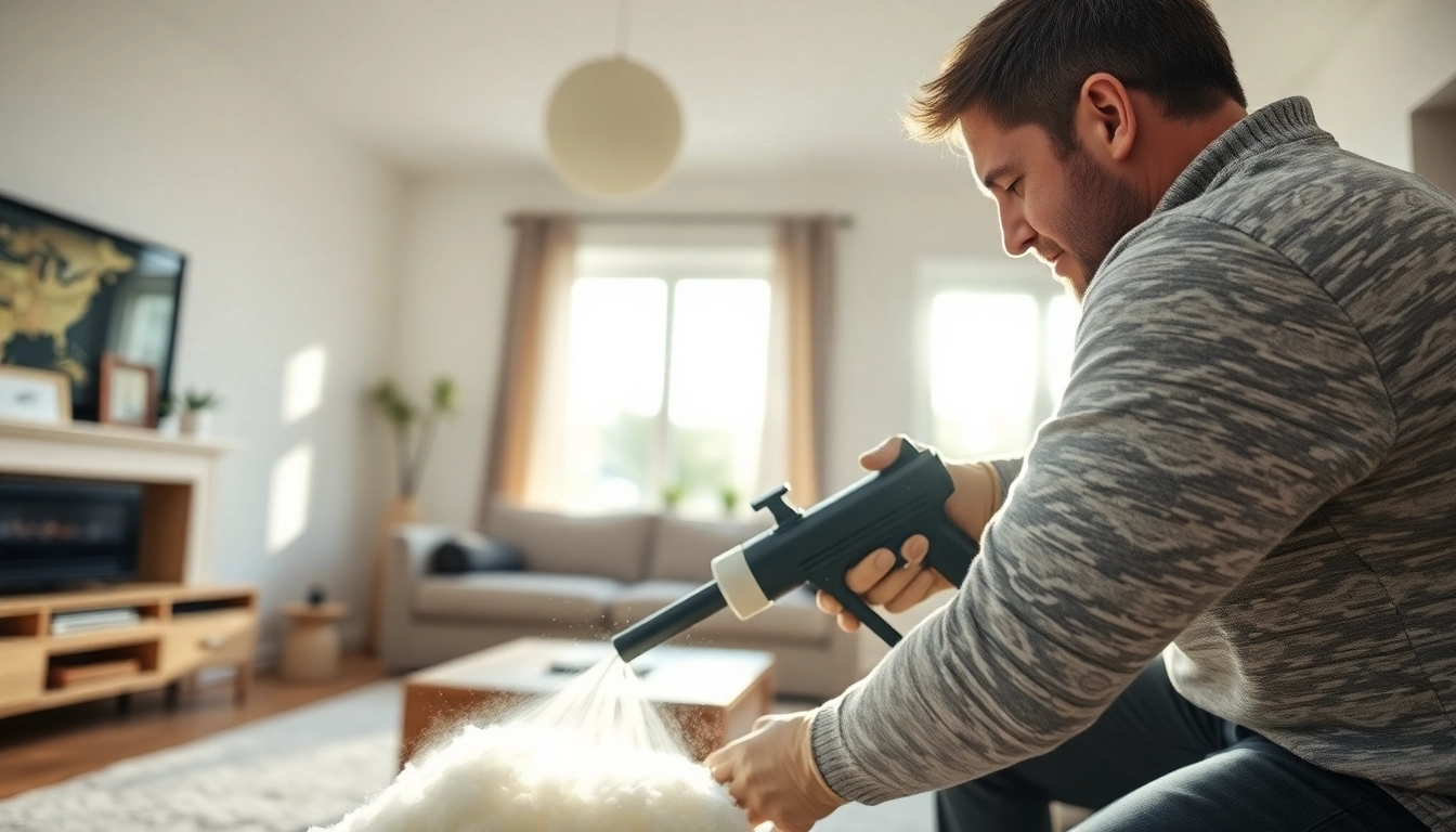 Efficient spray foam removal East Sussex by a professional technician in a modern home.